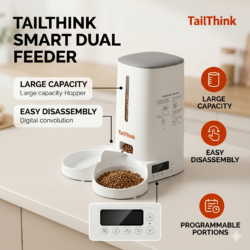 Alternative view of Button-controlled Pet Feeder (Double Tray)