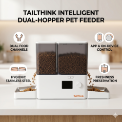 Alternative view of Intelligent Dual-Hopper Pet Feeder