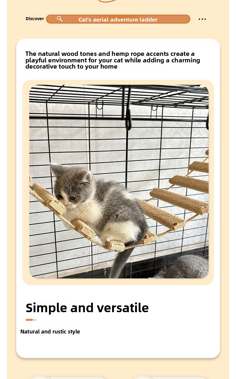 DIY Solid Wood Rope Ladder for Cats - Image 3
